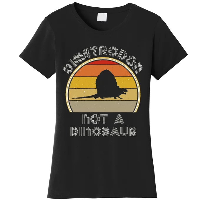 Retro Paleontology Stuff For Adults Dimetrodon Dinosaur Fact Women's T-Shirt