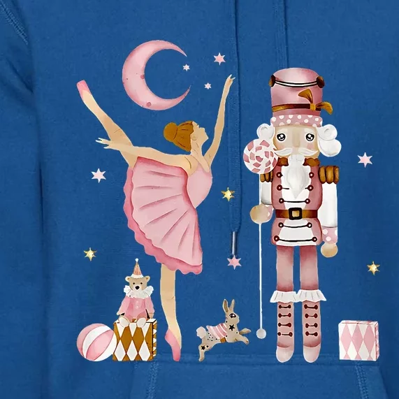 Retro Pink Sugar Plum Fairy Nutcracker Christmas Cute Xmas Premium Hoodie