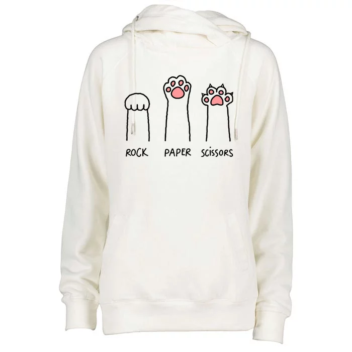 Rock Paper Scissors Womens Funnel Neck Pullover Hood