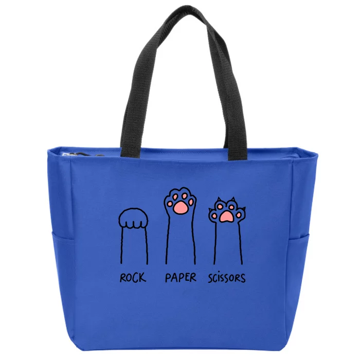 Rock Paper Scissors Zip Tote Bag