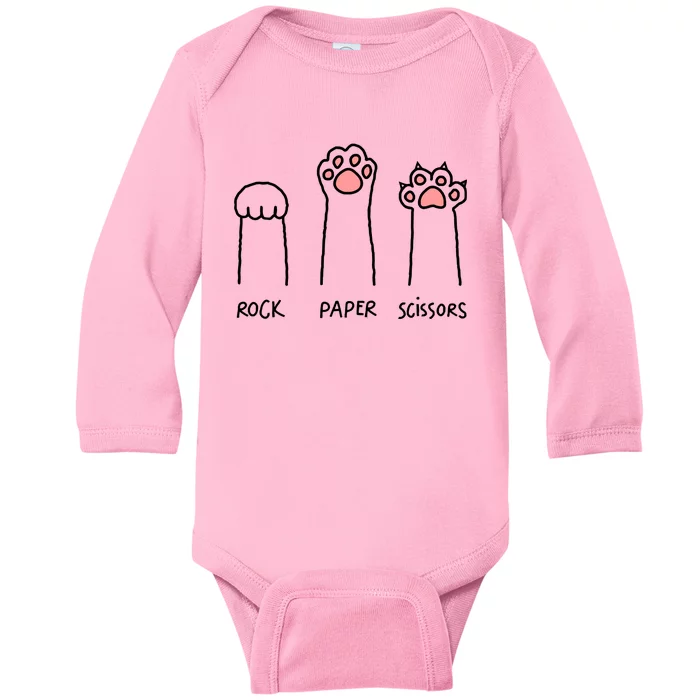 Rock Paper Scissors Baby Long Sleeve Bodysuit