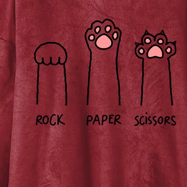 Rock Paper Scissors Hooded Wearable Blanket