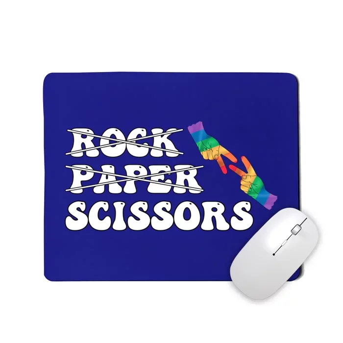 Rock Paper Scissors Lgbt Awareness For Lesbian Cute Gift Mousepad