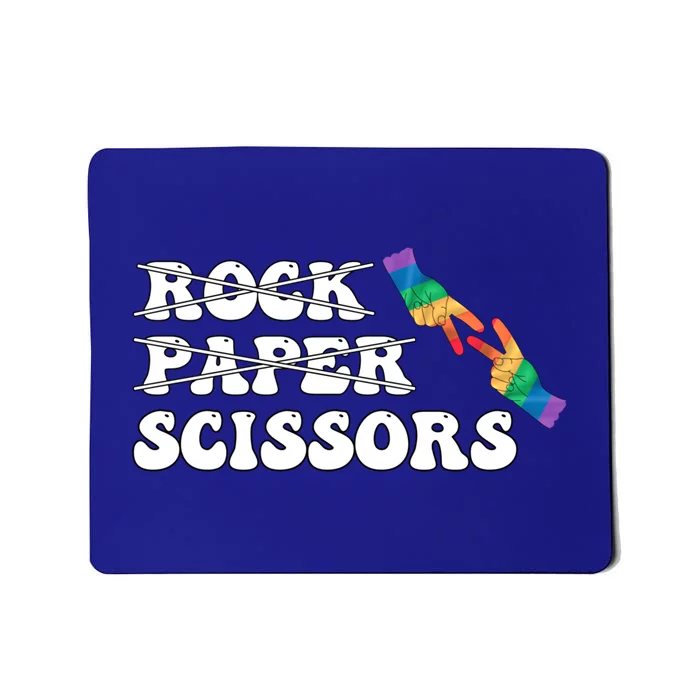 Rock Paper Scissors Lgbt Awareness For Lesbian Cute Gift Mousepad