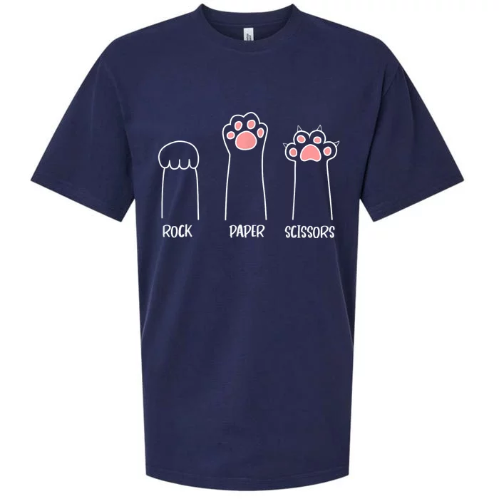 Rock Paper Scissors Hand Game Cute Paw Funny Cat Introvert Cat Animal Rescue Pet Sueded Cloud Jersey T-Shirt