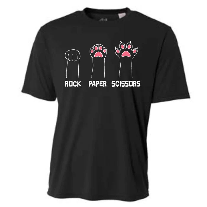 Rock Paper Scissors Cat Paws Cute Cat Funny Cat Cooling Performance Crew T-Shirt