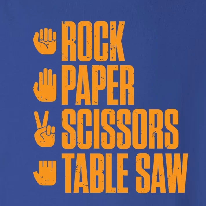 Rock Paper Scissors Table Saw Funny Carpenter Gift Toddler Long Sleeve Shirt