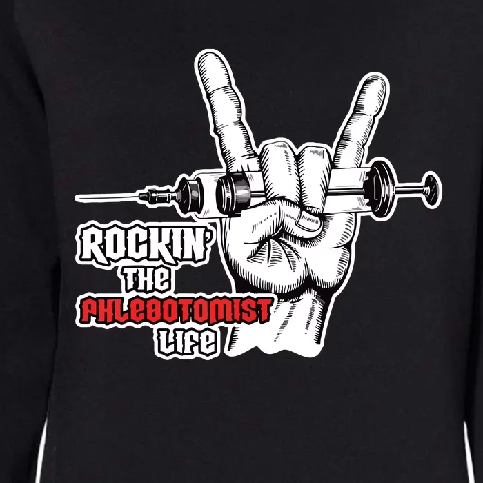 Rocking Phlebotomist Syringe Injection Blood Donor Aid Gift Womens California Wash Sweatshirt