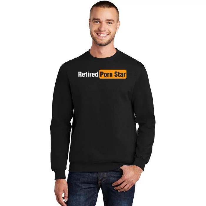 Retired Porn Star Online Pornography Adult Humor Tall Sweatshirt