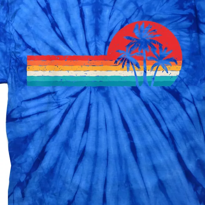 Retro Palm Tree , Tropical Beach Tee, Retro Vacation Tie-Dye T-Shirt