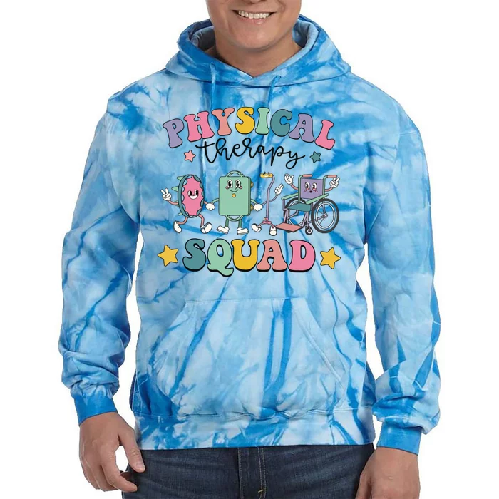 Retro Physical Therapy PT Squad Pediatric Physical Therapist Tie Dye Hoodie