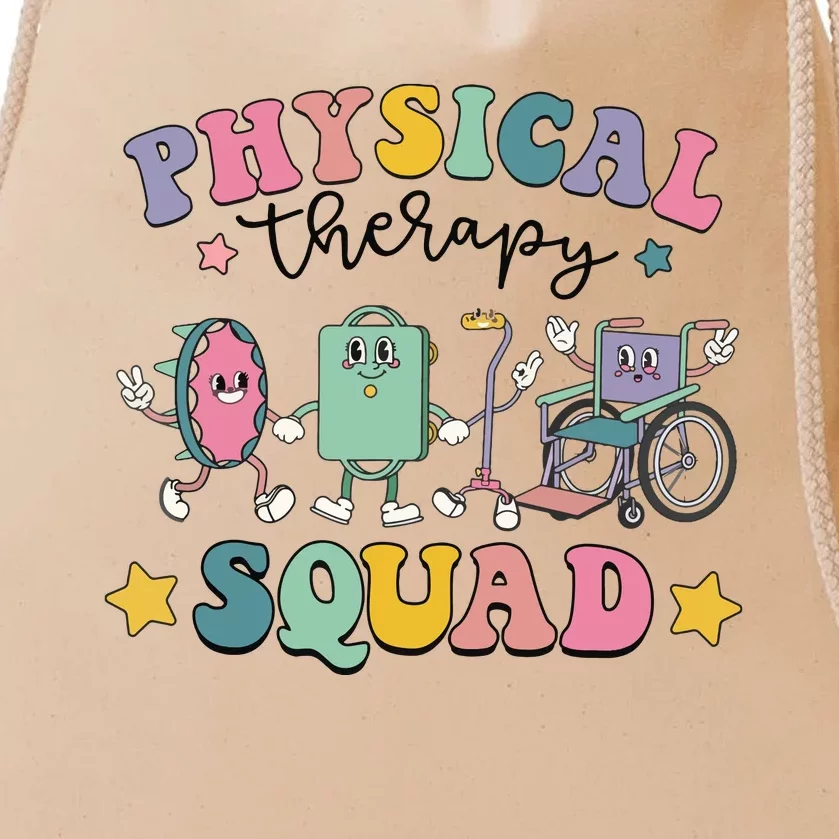 Retro Physical Therapy PT Squad Pediatric Physical Therapist Drawstring Bag