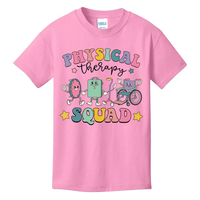 Retro Physical Therapy PT Squad Pediatric Physical Therapist Kids T-Shirt