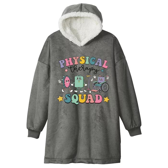 Retro Physical Therapy PT Squad Pediatric Physical Therapist Hooded Wearable Blanket