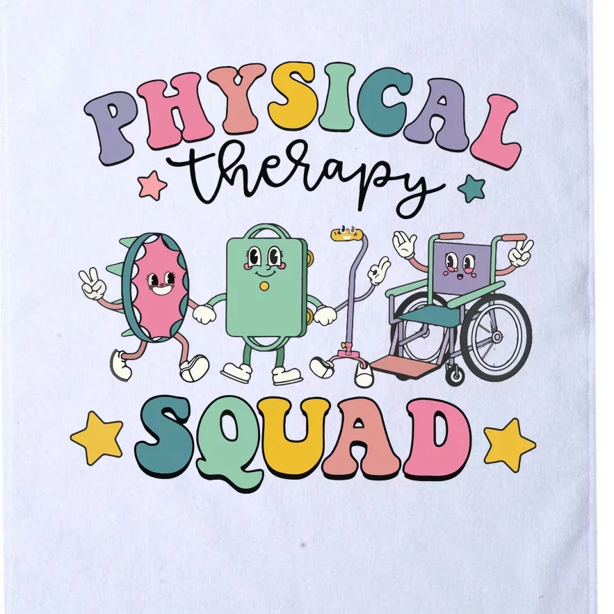 Retro Physical Therapy PT Squad Pediatric Physical Therapist Platinum Collection Golf Towel