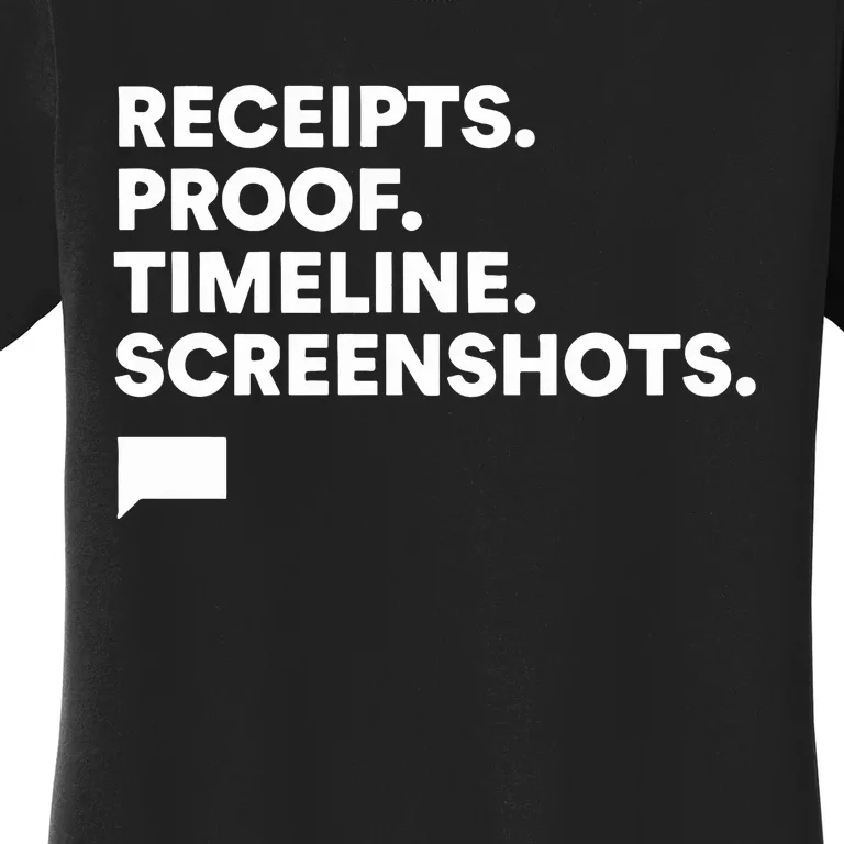 Receipts Proof Timeline Screenshots Women's T-Shirt