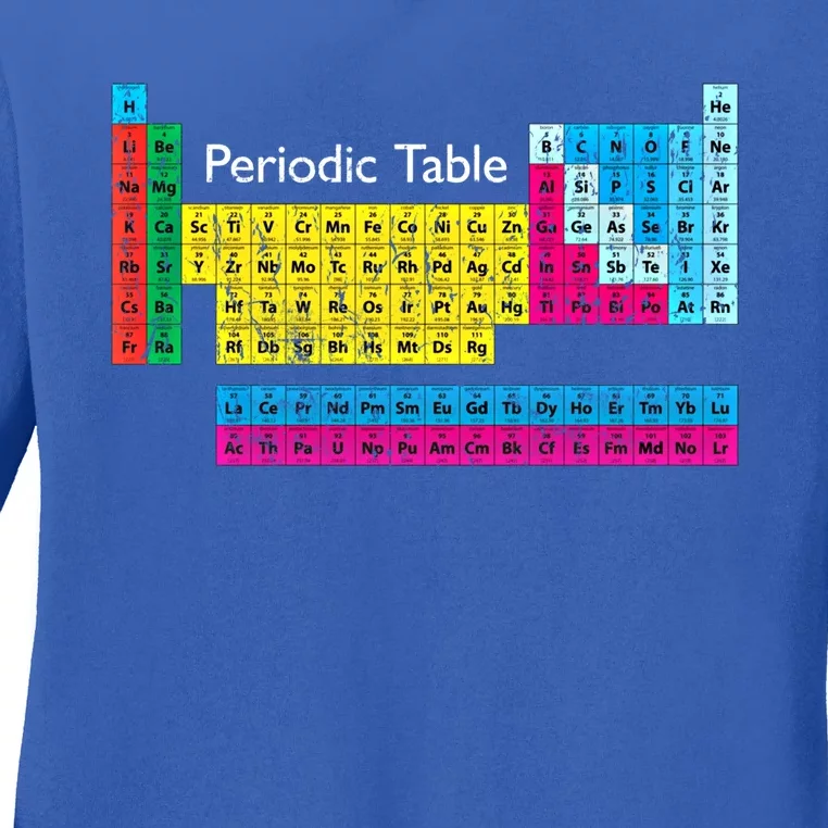 Retro Periodic Table Of Elets Cute Gift Ladies Long Sleeve Shirt