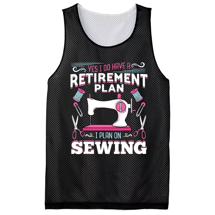 Retirement Plan Tailor Stitch Sewing Maching Gift Mesh Reversible Basketball Jersey Tank