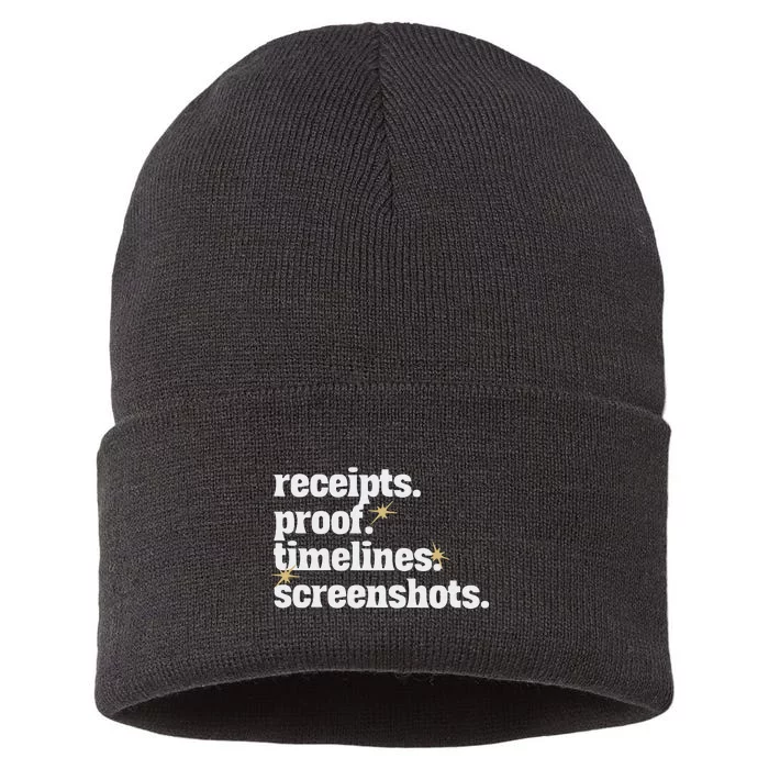 Receipts Proof Timeline Screenshots Sustainable Knit Beanie