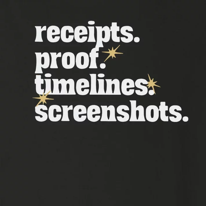 Receipts Proof Timeline Screenshots Toddler Long Sleeve Shirt