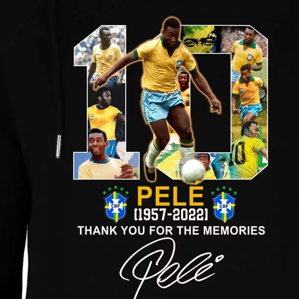 RIP Pele Thank You For The Memories Womens Funnel Neck Pullover Hood