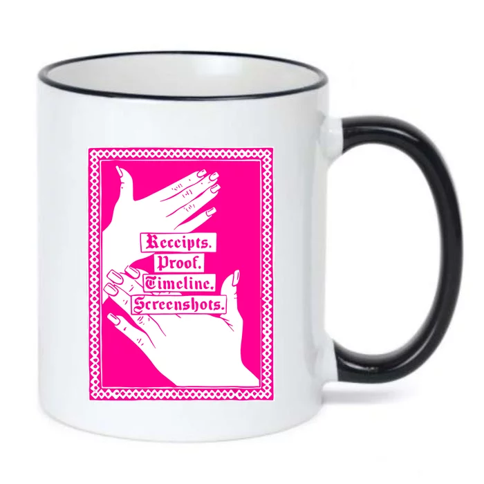 Receipts Proof Timeline Screenshots Funny Black Color Changing Mug