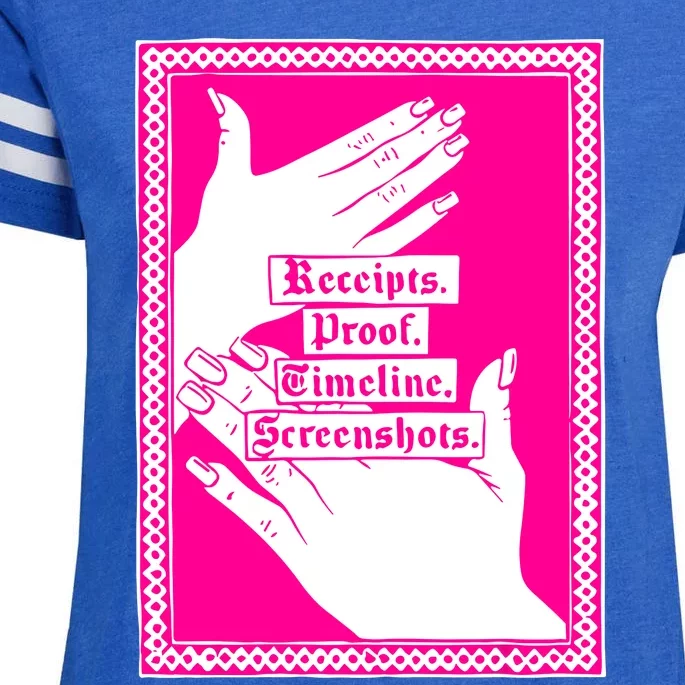 Receipts Proof Timeline Screenshots Funny Enza Ladies Jersey Football T-Shirt