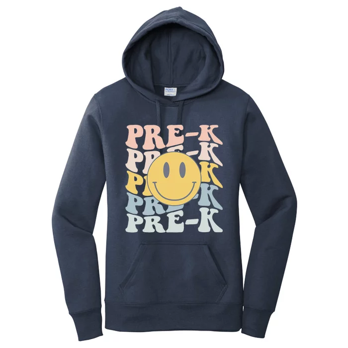 Retro Prek Teacher Student First Day Of School Preschool Women's Pullover Hoodie