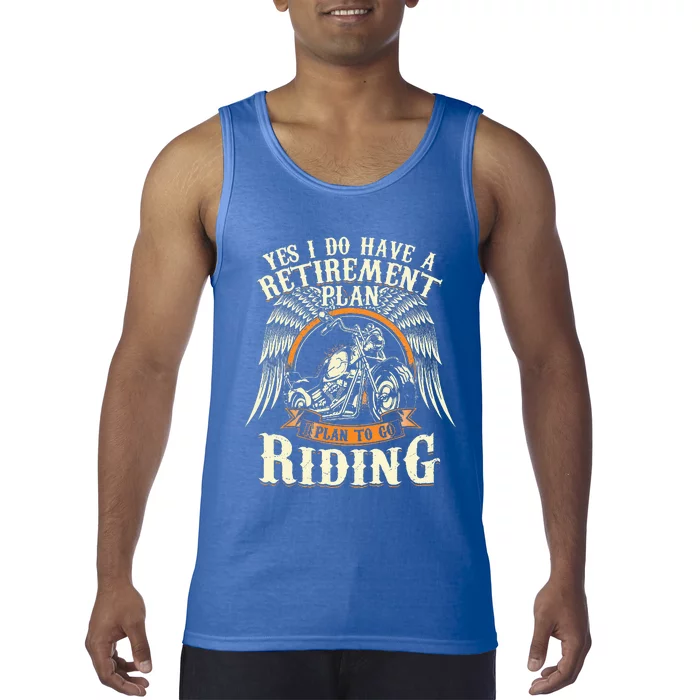 Retirement Plan To Go Riding Gift Motorcycle Riders Biker Tank Top