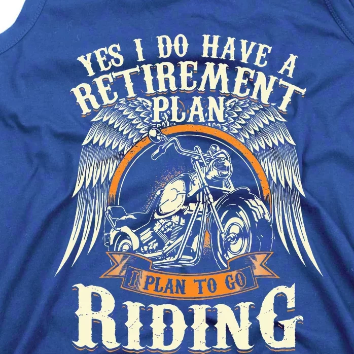 Retirement Plan To Go Riding Gift Motorcycle Riders Biker Tank Top