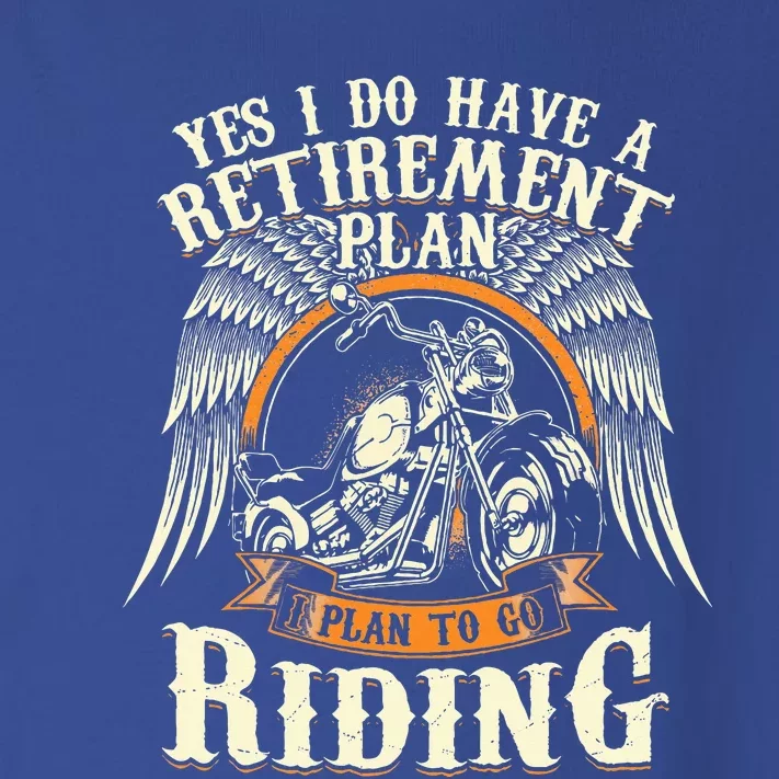 Retirement Plan To Go Riding Gift Motorcycle Riders Biker Toddler Long Sleeve Shirt