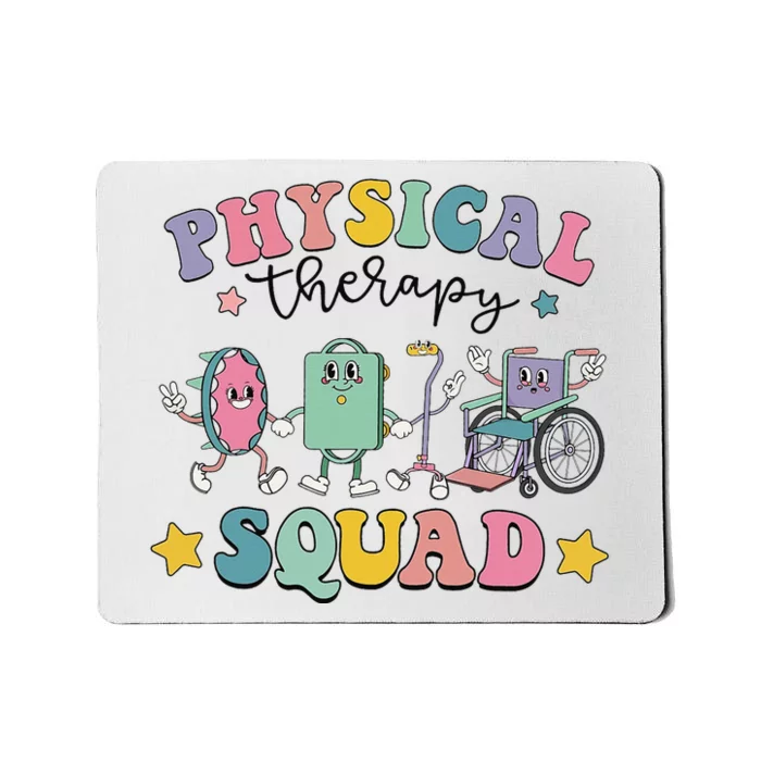 Retro Physical Therapy PT Squad Pediatric Physical Therapist Mousepad