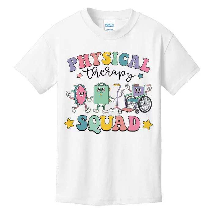 Retro Physical Therapy PT Squad Pediatric Physical Therapist Kids T-Shirt