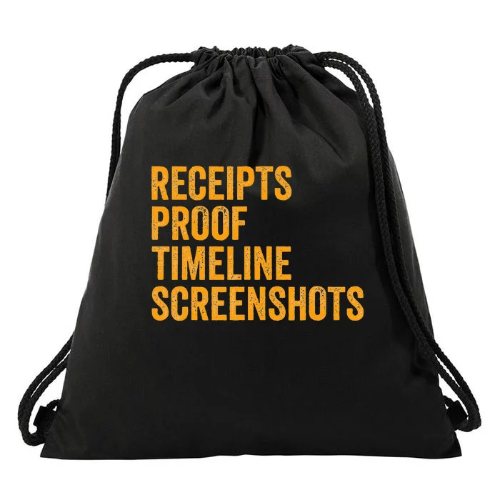 Receipts Proof Timeline Screenshots Drawstring Bag