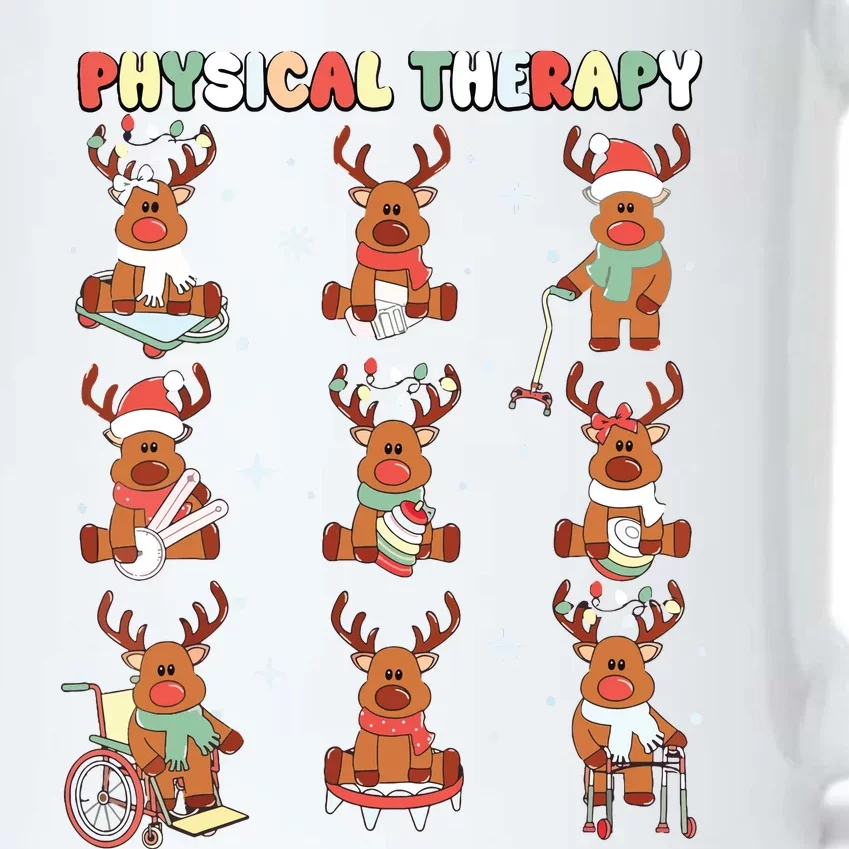 Reindeer Physical Therapy Pt Physical Therapist Christmas Black Color Changing Mug