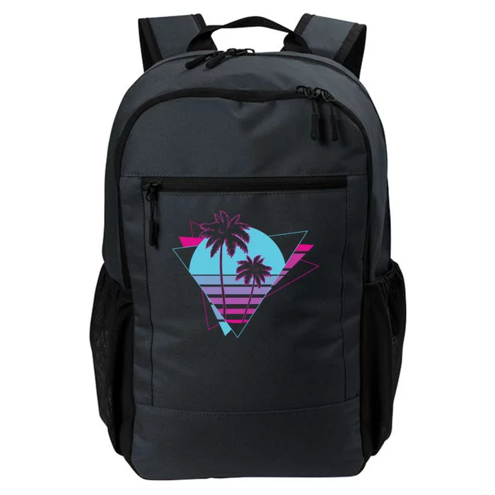 Retro Palm Tree Tropical Sunset Daily Commute Backpack