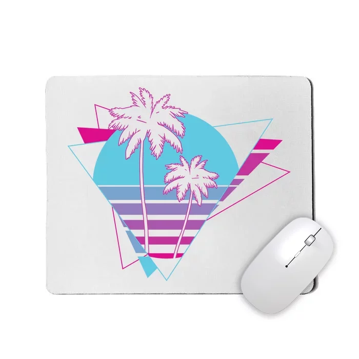 Retro Palm Tree Tropical Sunset Mousepad