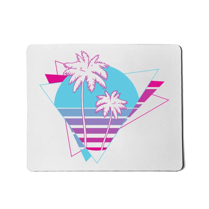 Retro Palm Tree Tropical Sunset Mousepad