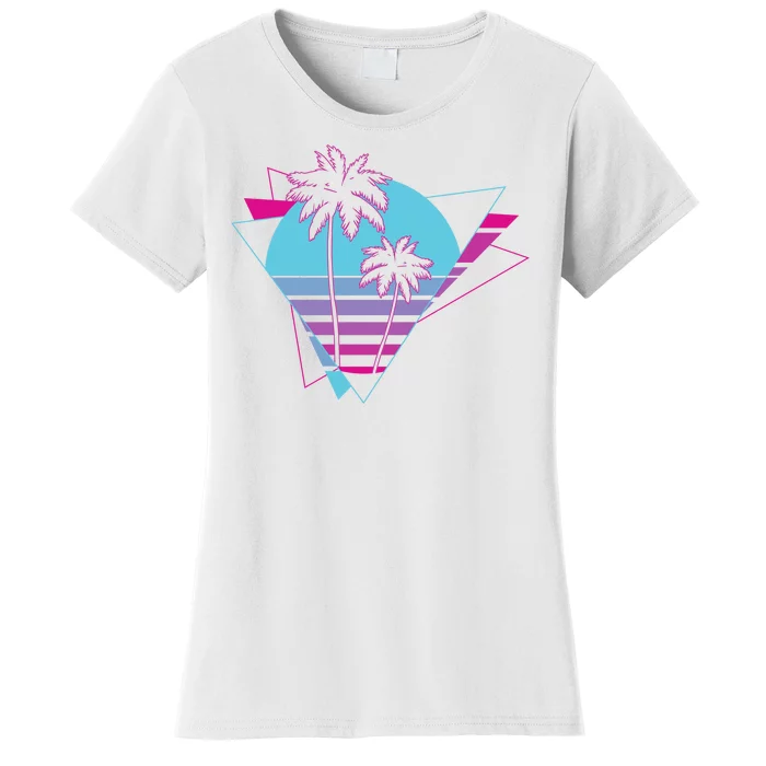 Retro Palm Tree Tropical Sunset Women's T-Shirt