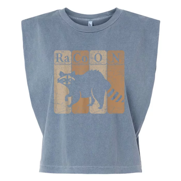 Racoon Periodic Table Chemistry Elements Funny Raccoon Lover Garment-Dyed Women's Muscle Tee