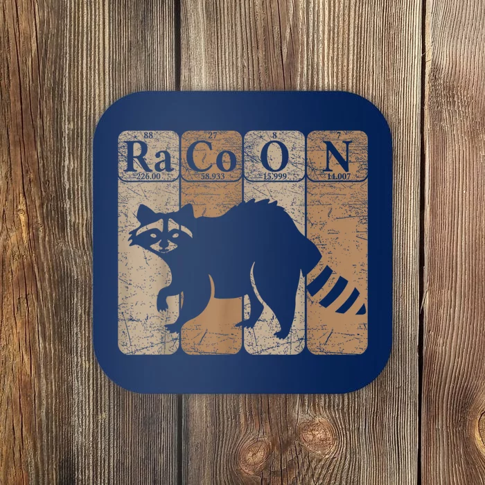 Racoon Periodic Table Chemistry Elements Funny Raccoon Lover Coaster