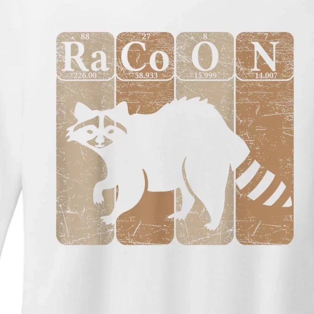 Racoon Periodic Table Chemistry Elements Funny Raccoon Lover Womens CVC Long Sleeve Shirt