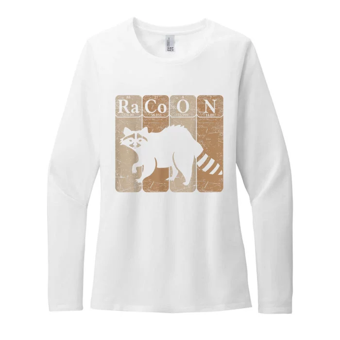 Racoon Periodic Table Chemistry Elements Funny Raccoon Lover Womens CVC Long Sleeve Shirt