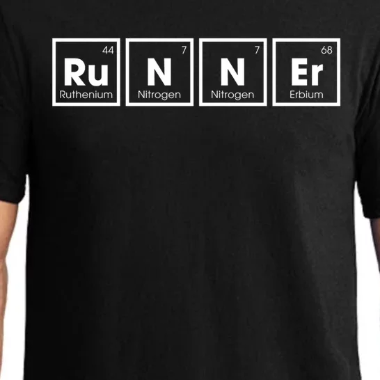 Runner Periodic Table Funny Running Runners Marathon Gift Pajama Set