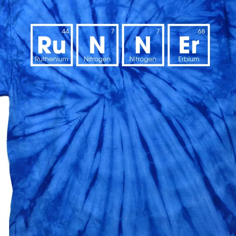 Runner Periodic Table Funny Running Runners Marathon Gift Tie-Dye T-Shirt