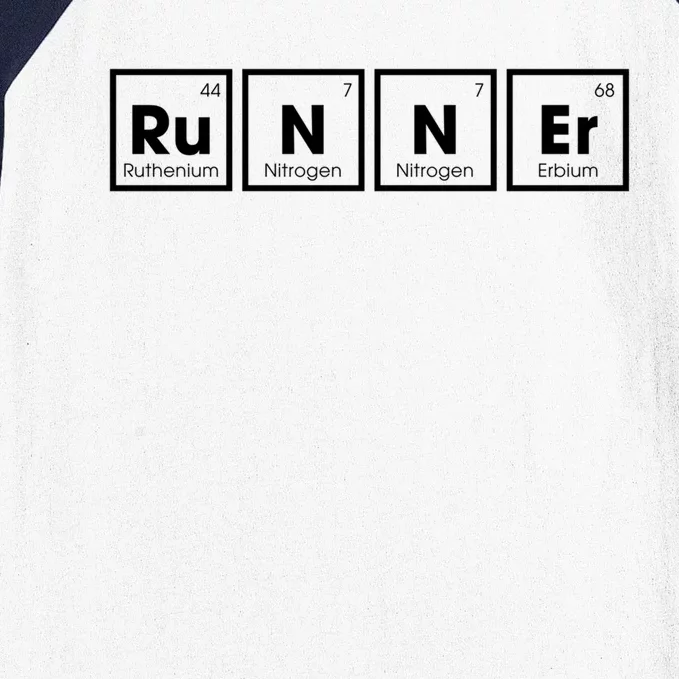 Runner Periodic Table Funny Running Runners Marathon Gift Baseball Sleeve Shirt