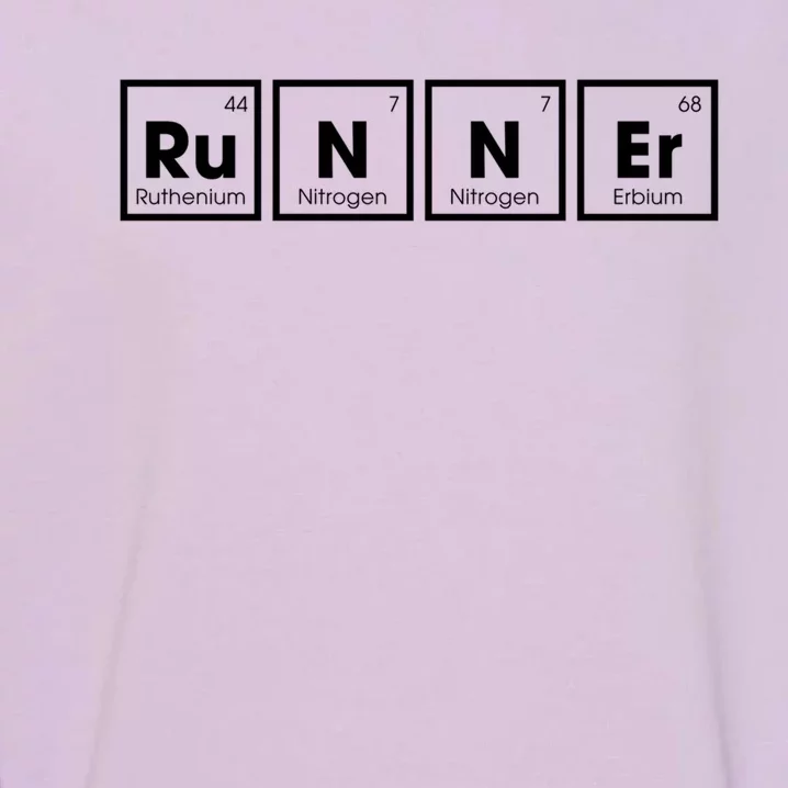 Runner Periodic Table Funny Running Runners Marathon Gift Garment-Dyed Sweatshirt