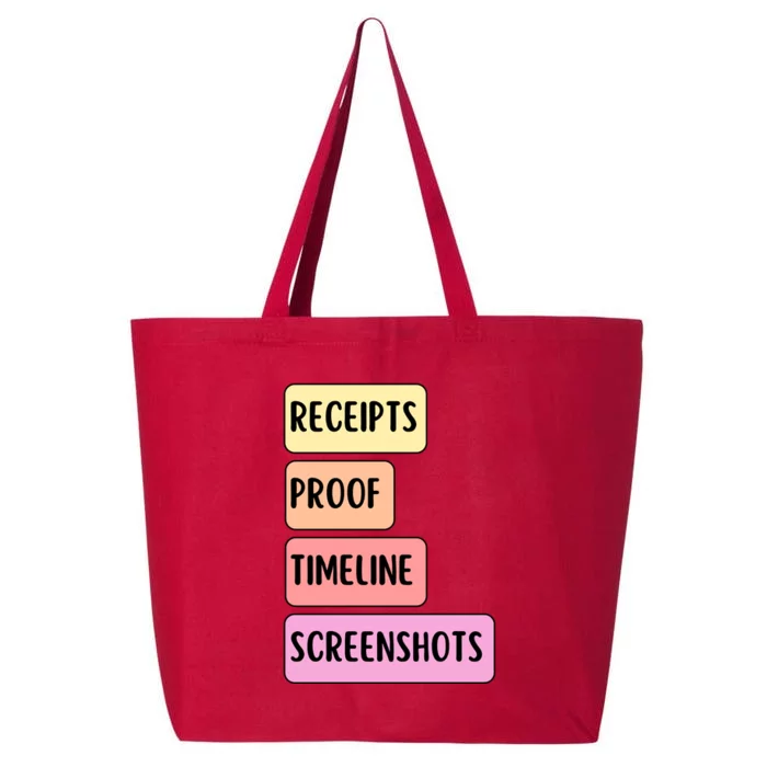 Receipts Proof Timeline Screenshots 25L Jumbo Tote