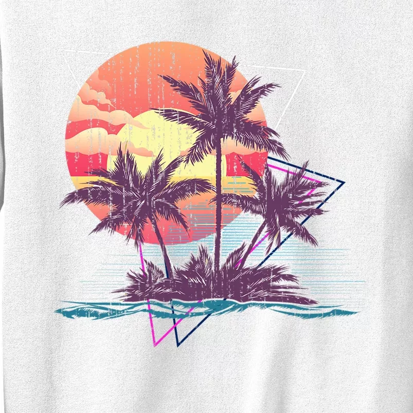 Retro Palm Trees Beach Sunset Tropical Summer Sweatshirt