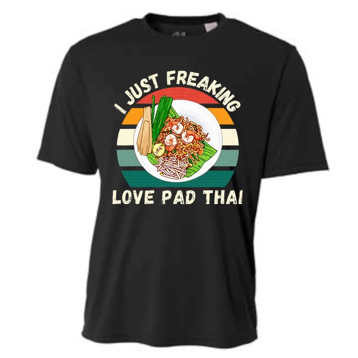 Retro Pad Thai I Just Freaking Love Pad Thai Food Lover Cooling Performance Crew T-Shirt